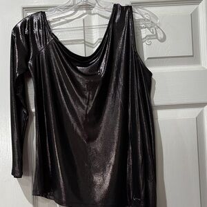 MICHAEL Michael Kors Black Metallic Blouse